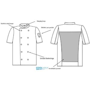 ADC Short Sleeve Coolmax® Chef's Jacket
