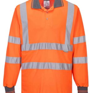 Portwest Hi-Vis Long Sleeve Polo Shirt