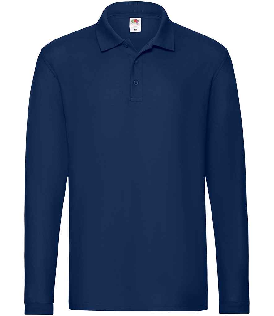 Fruit of the Loom Premium Long Sleeve Cotton Piqué Polo Shirt - Image 11