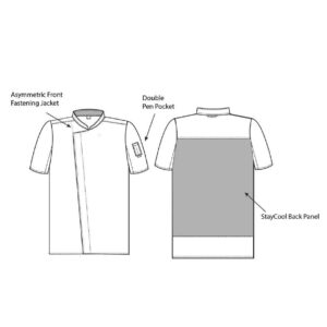 ADC Short Sleeve Asymmetric Chef's Jacket