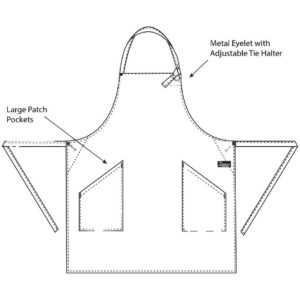 Dennys Canvas Apron with Metal Eyelets