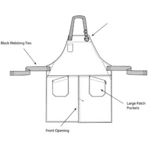 Dennys Canvas Apron with Front Split