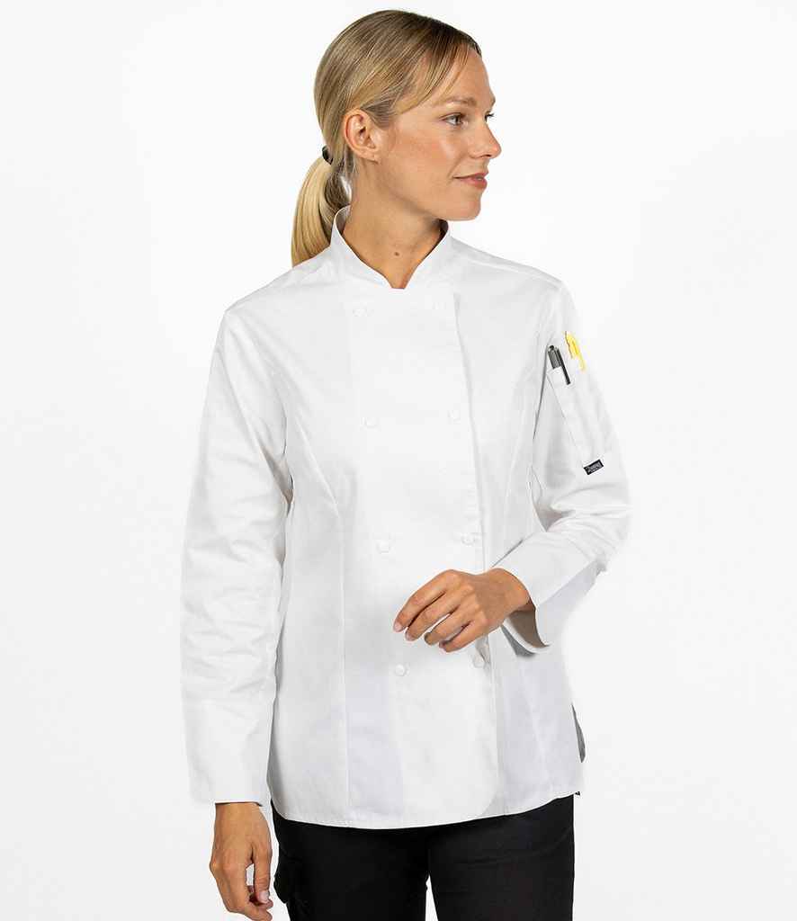 Dennys Ladies Long Sleeve Premium Chef's Jacket - Image 3