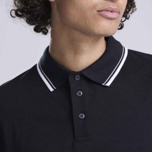 AWDis Long Sleeve Tipped 100 Polo Shirt